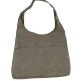Joy Susan  Jenny Faux Suede Hobo Shoulder Bag in Stone Green Slouchy Boho Vegan Photo 0