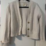 Abercrombie & Fitch Cuffed White Sweater Photo 0