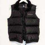 DKNY Vintage Quilted Down Feather Puffer Vest Black Winter Casual Size Medium Photo 0
