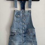 Eunina Elle Shortall XS denim jean shorts overalls Photo 0
