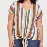 Torrid Tie Front Crop Tee Photo 0
