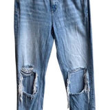American Eagle 496. medium wash distressed mom jeans size 2 Photo 0