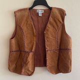 Cabin creek Leather Crochet Vest Photo 0
