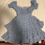 Francesca's Francesca’s light blue floral Romper Photo 0