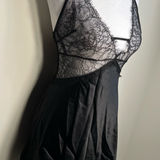 Victoria's Secret  Black Lace Chemise v neck size L lingerie Photo 0