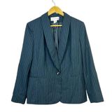 Jones New York SUIT Woman Black Gray Striped Blazer Jacket Size 14 Photo 0