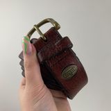 Fossil Brown Genuine Leather Gold Hardware Belt Photo 0