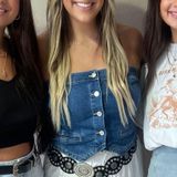 Love Tree Boutique Jean Strapless Top Photo 0