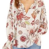 Sanctuary Anthropologie  Prairie Days Smocked Long Sleeve Top Size Large Photo 0