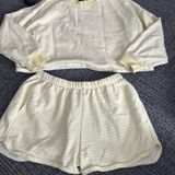 Wild Fable  Yellow Striped sweat set  Photo 0