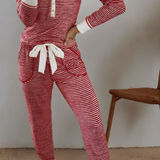 Boutique Red and White Loungewear Set  Photo 0