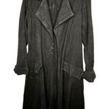 On Fire Vintage Red Balls  Black Long Coat Photo 0