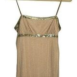 Soulmates Vintage Gold Glitter Spaghetti Strap Tank Top Y2K Medium Photo 0
