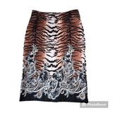 ECI New York Women's Medium Animal Tiger Print Pencil Skirt Photo 0