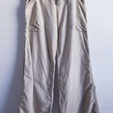 Free People  Tan Wide Leg Pants Relaxed Fit Photo 0