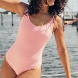 Aerie Seersucker Cheeky One Piece Swimsuit Photo 0