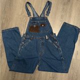 Unisex Vintage Blue Denim Overalls Size M Photo 0