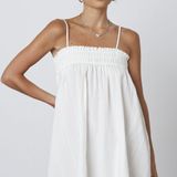 Cotton Candy LA White Linen Summer Dress Photo 0