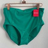 Spanx NWT Mystic Green Swim Brief High Rise Waist 50125R Medium Photo 0