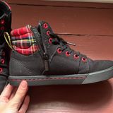 Dr. Martens Black And Plaid High Top Sneakers Photo 0