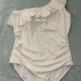 Boden USA Boden One shoulder white one piece bathing suit Photo 0