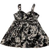 Byer California Black White Tank Top Blouse Shirt Large Photo 0