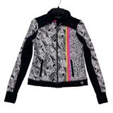 Trina Turk Recreation Mixed Print Jacket Womens XS Full Zip Colorful Stretch Photo 0