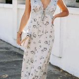 VICI WITH LOVE FLORAL LACE TRIM MAXI DRESS Photo 0