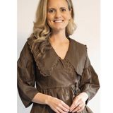 TCEC Peter Pan Wrap Cross Front Top, size Medium Photo 0