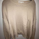 Forever 21 Lavender Sketch Beige Sweater With Pocket Photo 0
