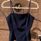 Be Smart Faux suede zip-up corset top Photo 0