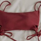 Drawstring Bikini Top Red Size XL Photo 0