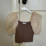 Vestique Puff Sleeve Crop Top Photo 0