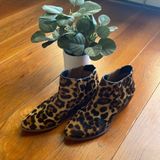 Joie Barlow Leopard Print Calf Hair Booties Photo 0