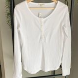 Madewell NWT  Waffle Knit Henley Long Sleeve Top Photo 0