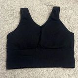 Alo Yoga Black Ribbed Sports Bra Photo 0