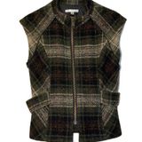 CAbi All Tied Up Plaid Wool Polyester Blend Academia Fall Vest Size M Photo 0