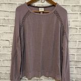 Knox Rose Women’s purple multi textured long sleeve loose fit top Large Photo 0
