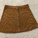 Iris Brown suede skirt with buttons / pockets Photo 0