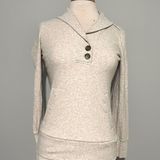 Banana Republic Factory Cream Light Gray Vneck Pullover Photo 0