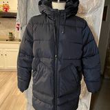 Hot Kiss  Navy Blue Puffer Winter Jacket With Side Zippers- Size Medium Photo 0