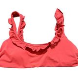 ANDIE NWT Swim Ruffle Bikini Top Size Medium Pink Removable Pads Photo 0
