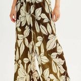 Nine West NWT Floral Pleated Pants Size Large Photo 0