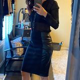 Michael Kors Micheal Kors Pencil Skirt Leather Side Accents. Gold Zipper In Back  Photo 0