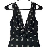 Jessica Howard Black & White Polka Dot Sleeveless Fitted Cami Top Women Sz 4 Photo 0