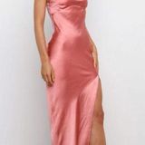Petal and Pup Cheya Rose Pink Satin Midi Dress 10 Photo 0