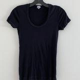 Splendid Fitted  black scoop neck tee shirt size small Photo 0