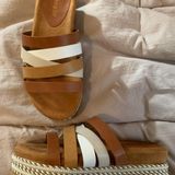 Brown/white Espadrille Platforms Brown Size 6 Photo 0