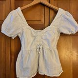 Planet Gold White Babydoll Top Photo 0