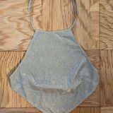 Meshki  Shea Glitter Hanky Crop Top Silver Photo 0